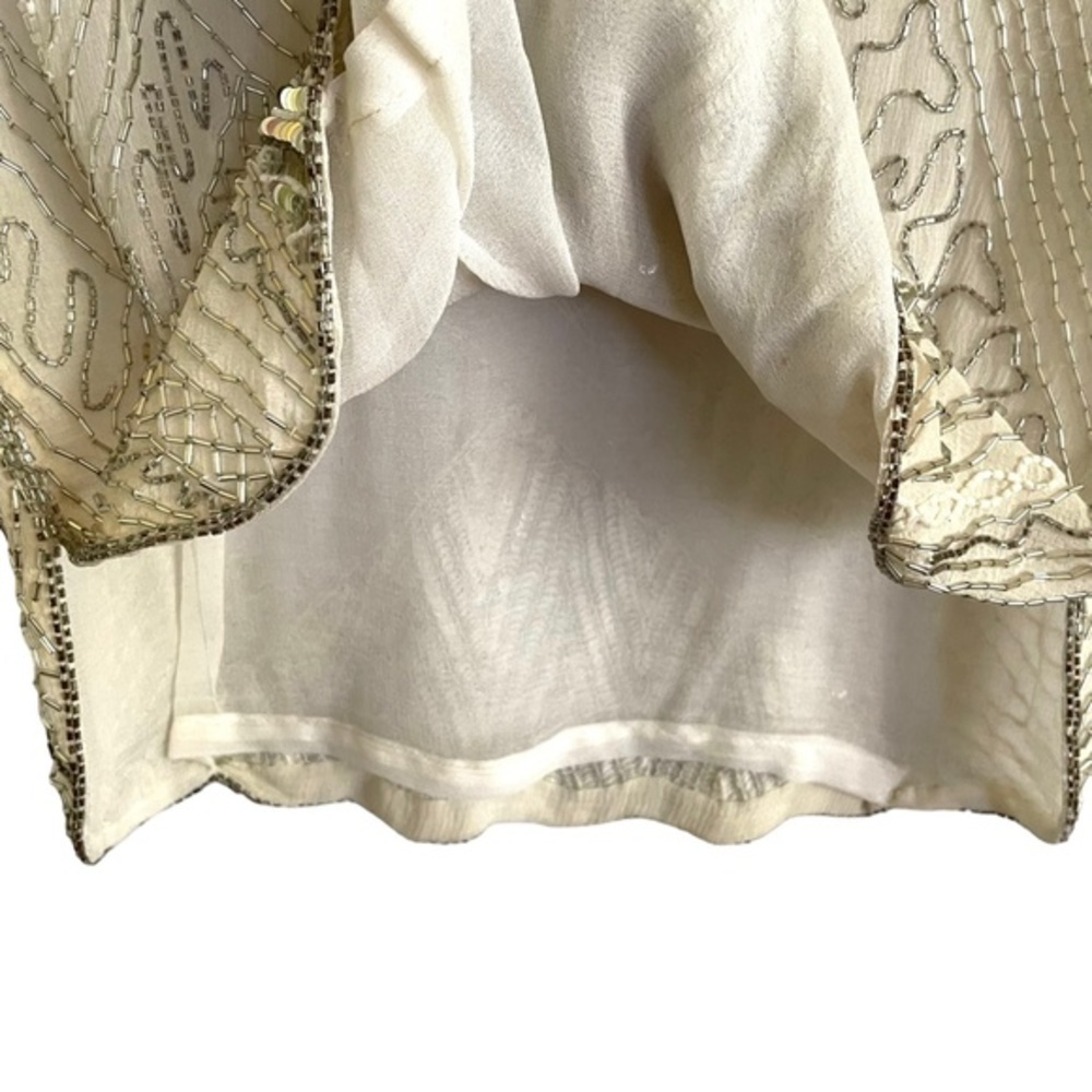 Vintage Swee Lo for I. Magnin Beaded Sequin Silk Top Blouse OOAK - Picture 7 of 10
